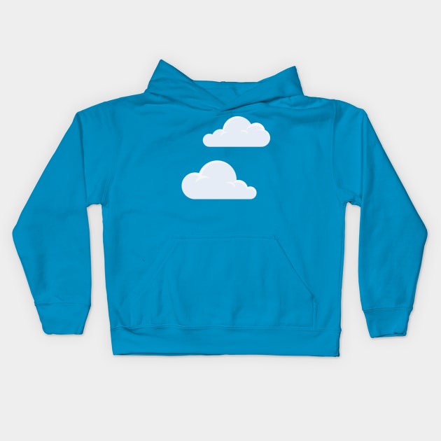 Fluffy clouds Kids Hoodie by EuGeniaArt